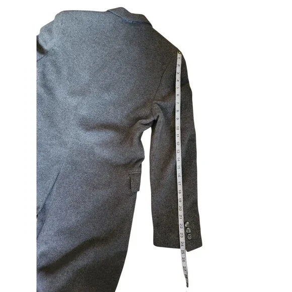 Vintage Jaques Francois Cashmere Blend Knee Length Coat Mens 37R Gray Business